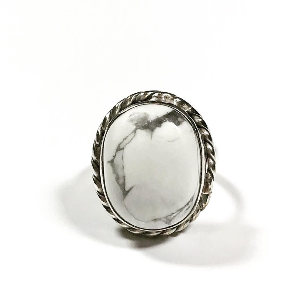 Sterling Silver White Buffalo Turquoise Ring